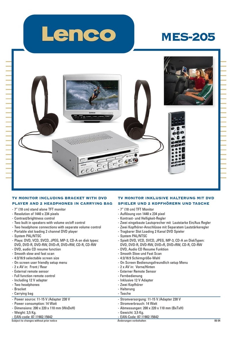 LENCO MES-205 Specifications