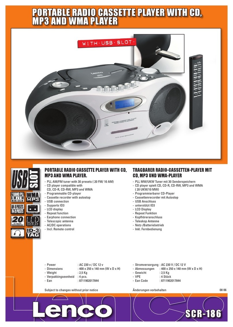 LENCO SCR-186 - brochure
