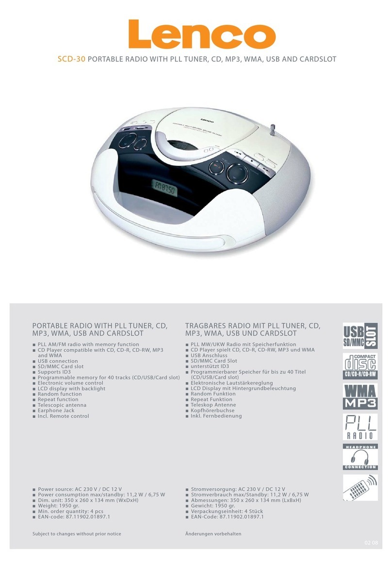 LENCO SCD-30 Specifications