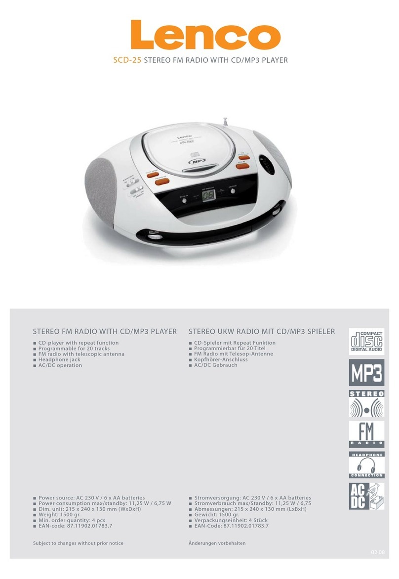 LENCO SCD-25 Specifications