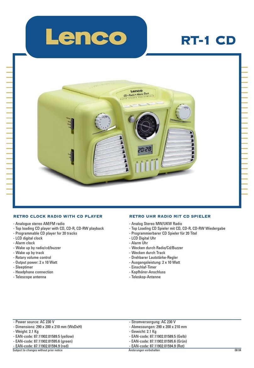 LENCO RT-2 CD User manual