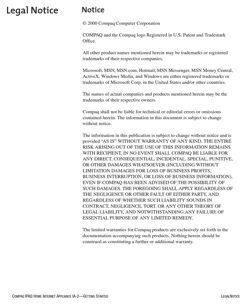 Compaq iPAQ IA-2 User manual