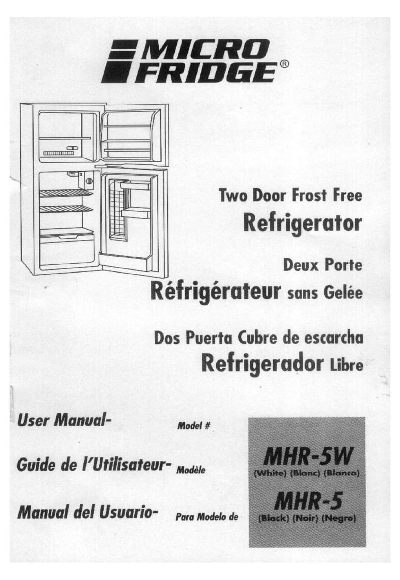 Micro fridge MHR-5W user manual