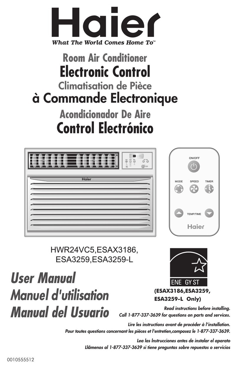 Haier ESA3155 - Window Air Conditioner User manual