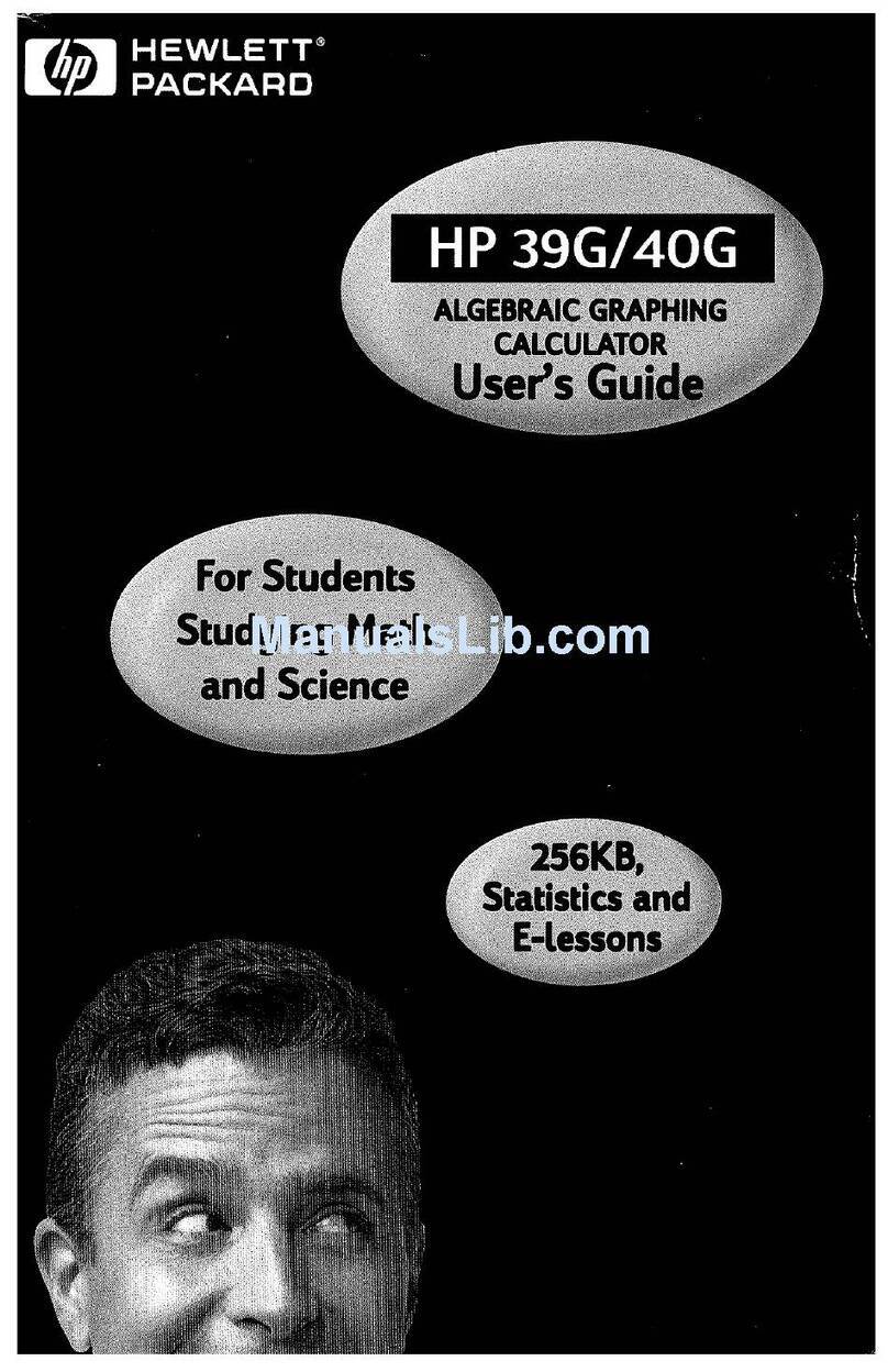 HP 39G User manual