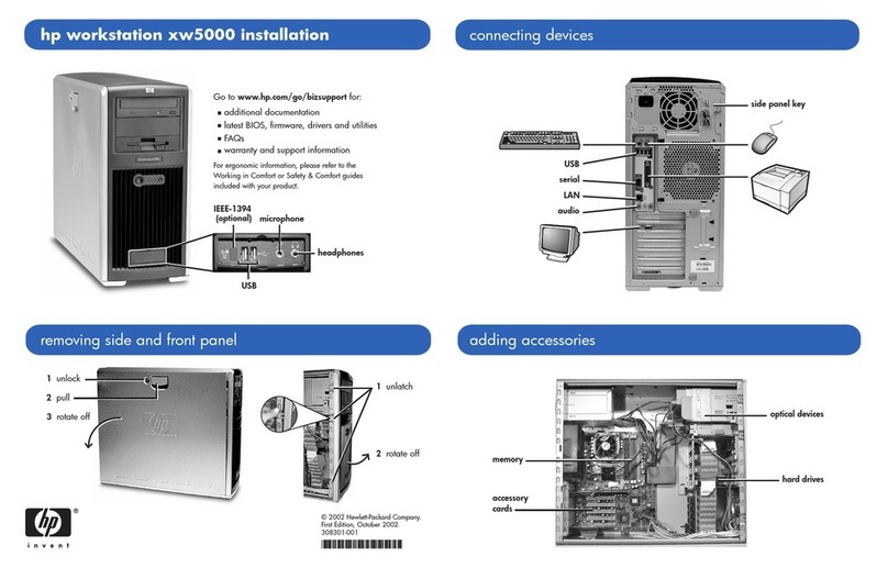 HP Xw5000 - Workstation - 512 MB RAM User manual