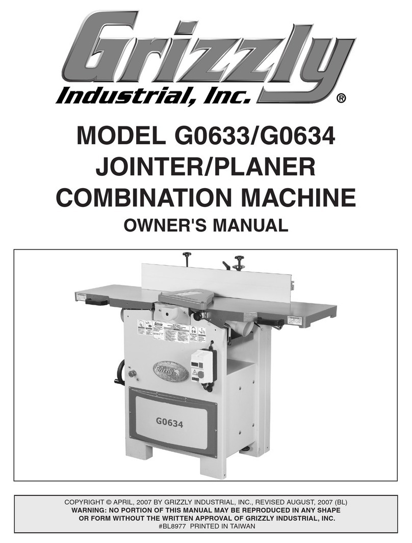 Grizzly G0633 owner's manual