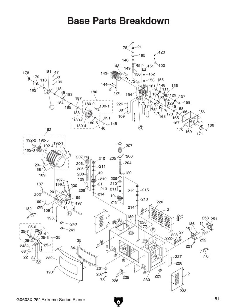 Grizzly G0603X parts manual