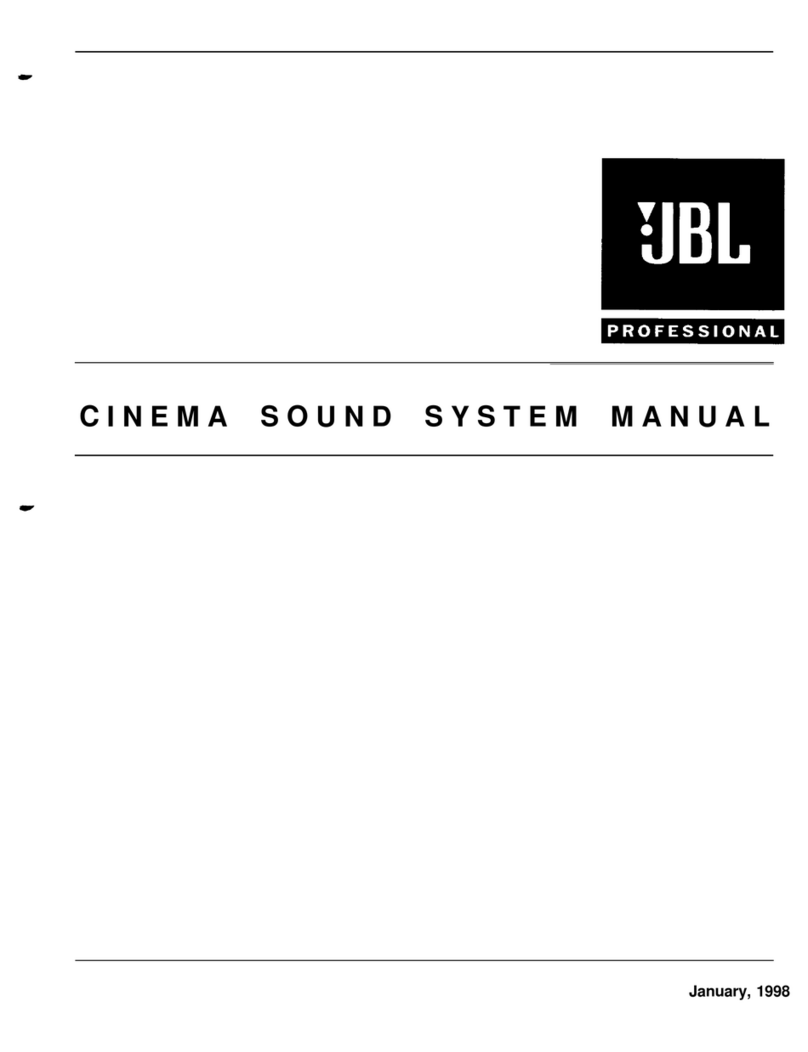 JBL CINEMA SOUND SET UP User manual