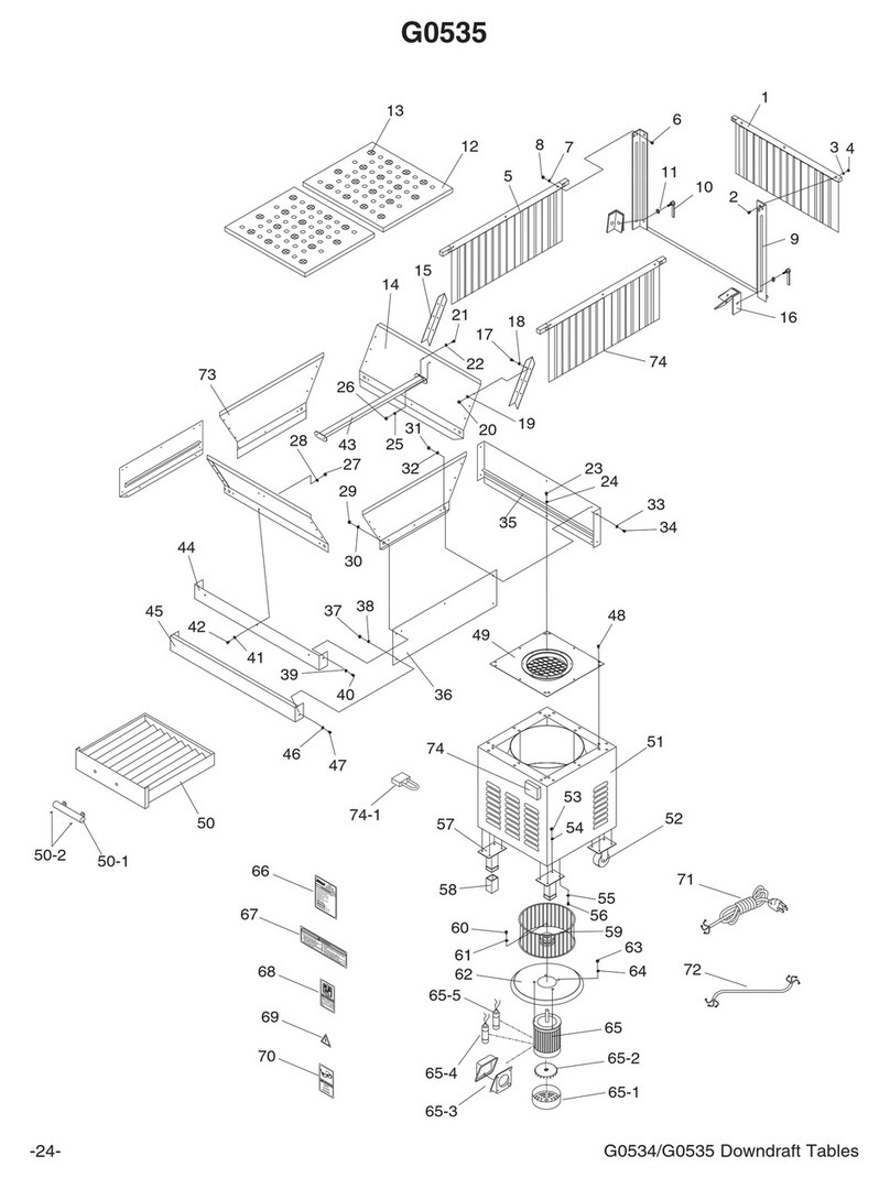 Grizzly G0535 parts list