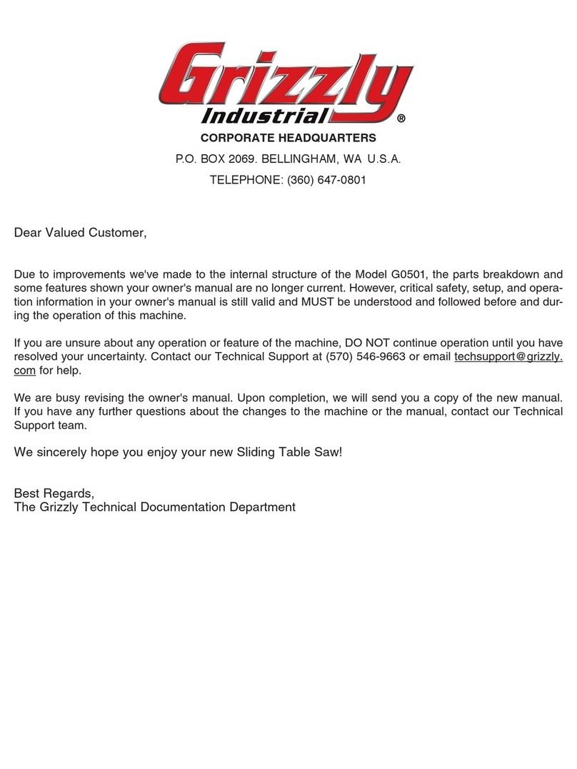 Grizzly G0501 User manual Grizzly G0501 User manual