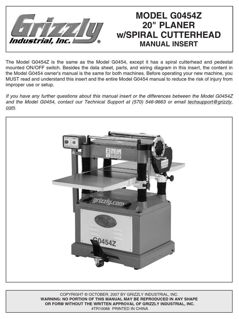 Grizzly G0454Z Manual insert