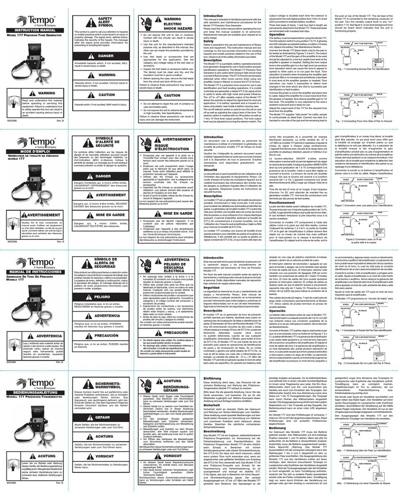 Tempo Fitness 177 instruction manual