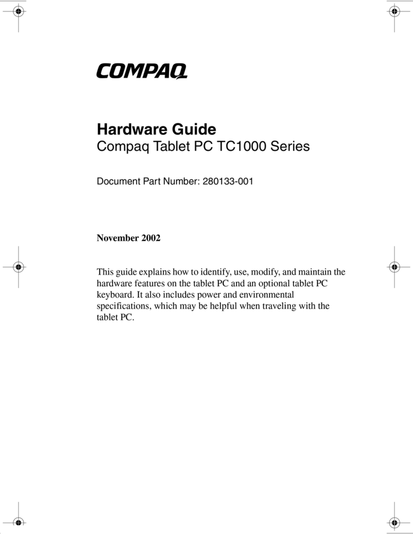 Compaq TC1000 - Tablet PC - Crusoe TM5800 1 GHz Installation instructions