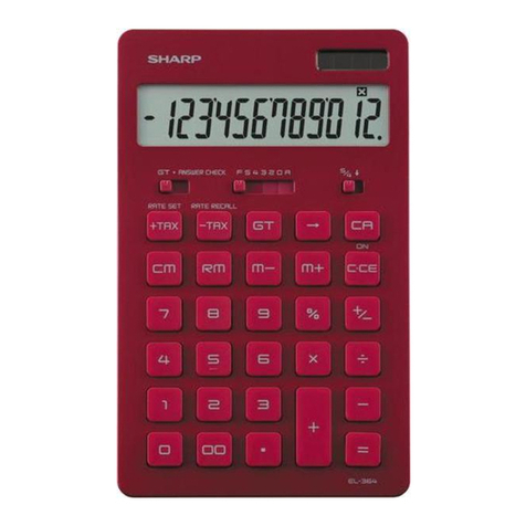 Sharp EL-364 BBK - El364bbk 12 Digit Slim Design User manual