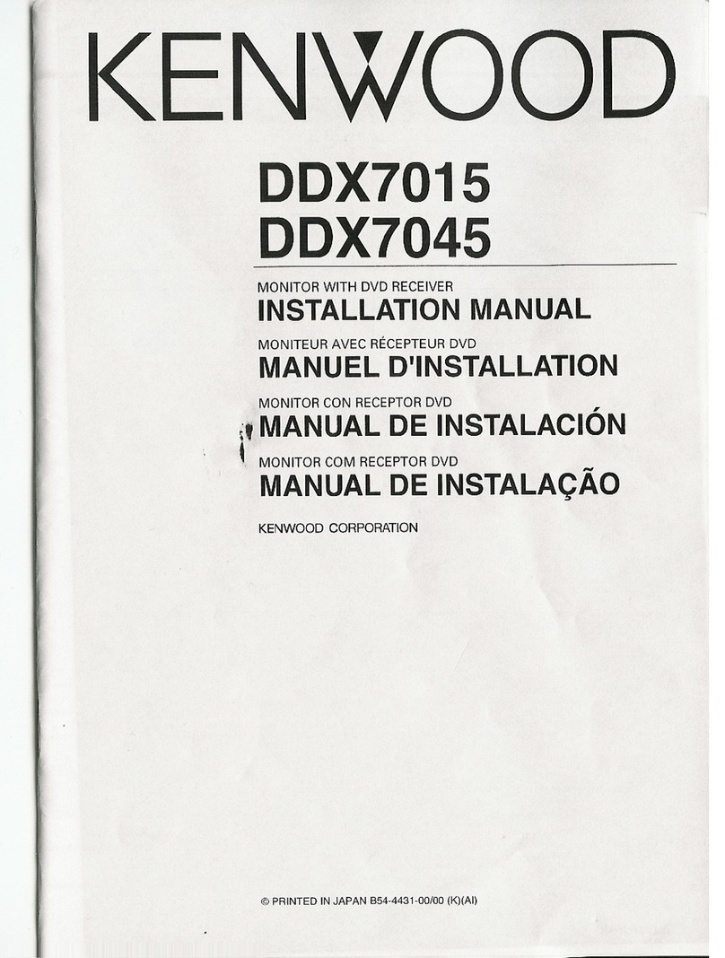 Kenwood DDX7015 - Excelon - DVD Player installation manual