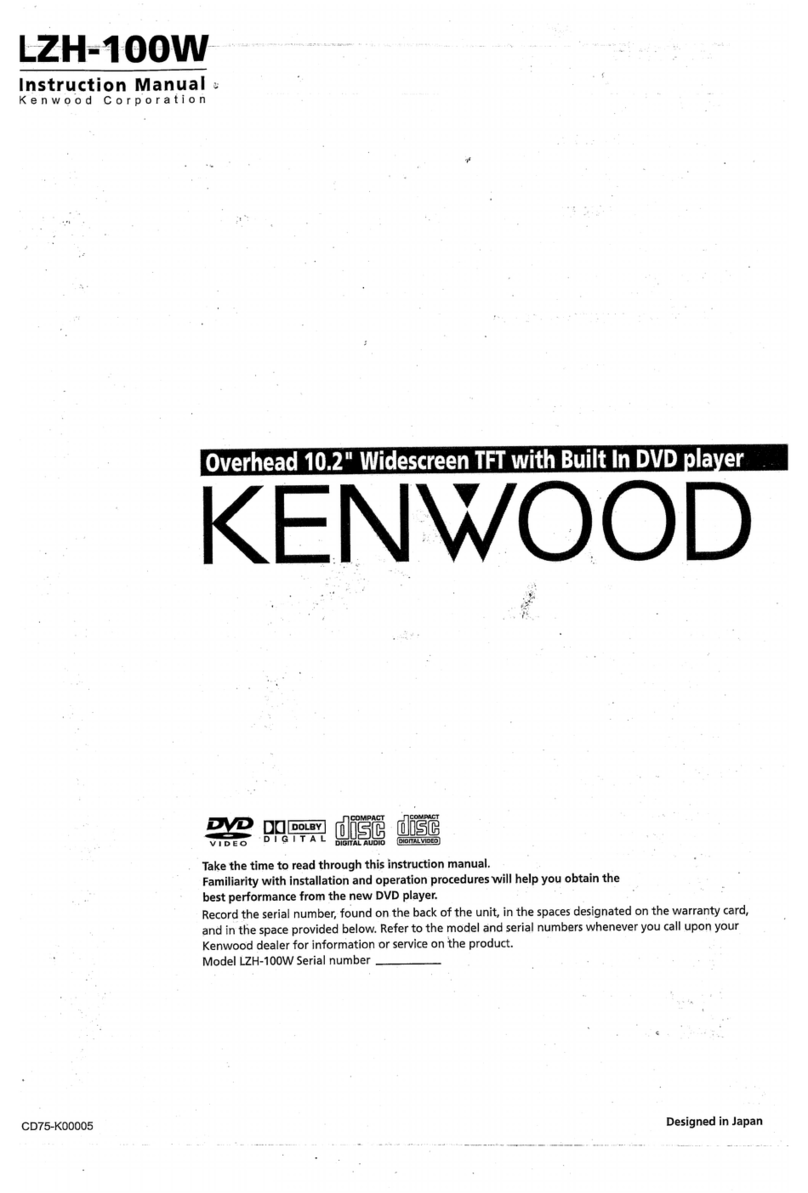 Kenwood LZH-100W - DVD Player With LCD Monitor User manual