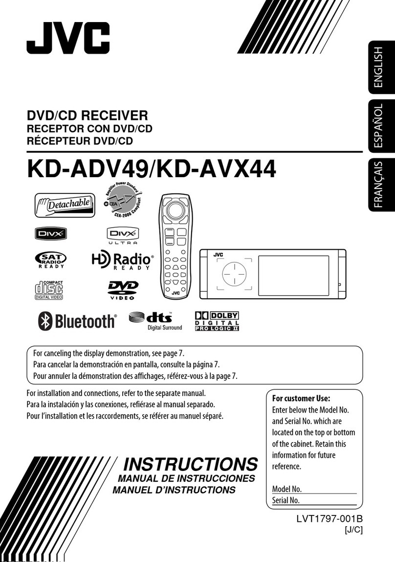 JVC KD-ADV49 - DVD Player With LCD monitor User manual