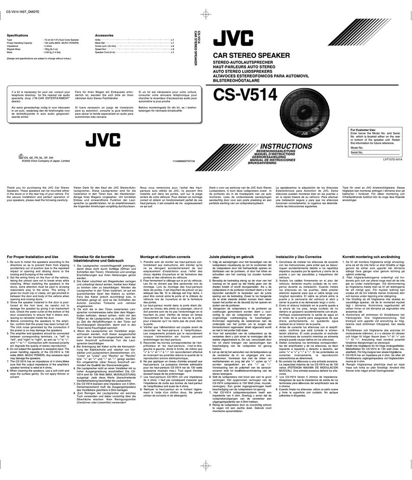 JVC CS-V514 User manual
