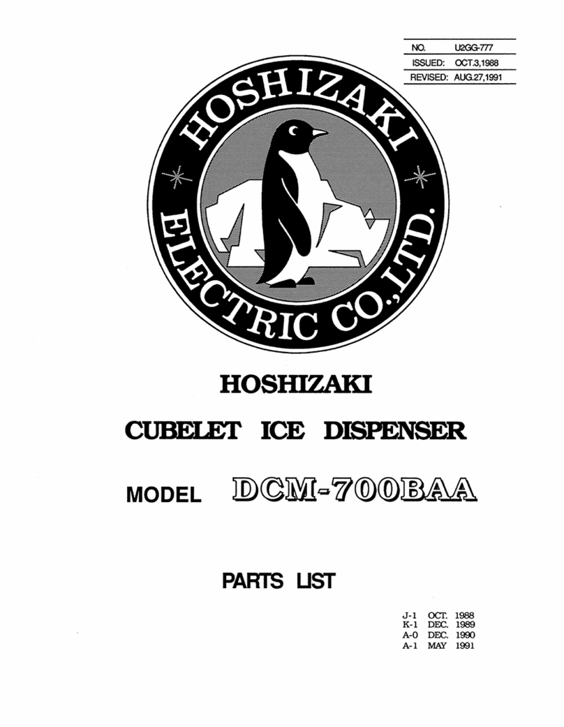 Hoshizaki DCM-700BAA User manual