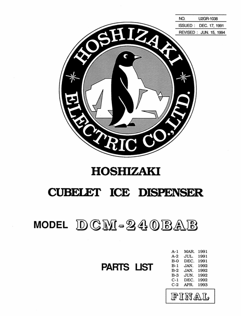 Hoshizaki DCM-240BAB parts list