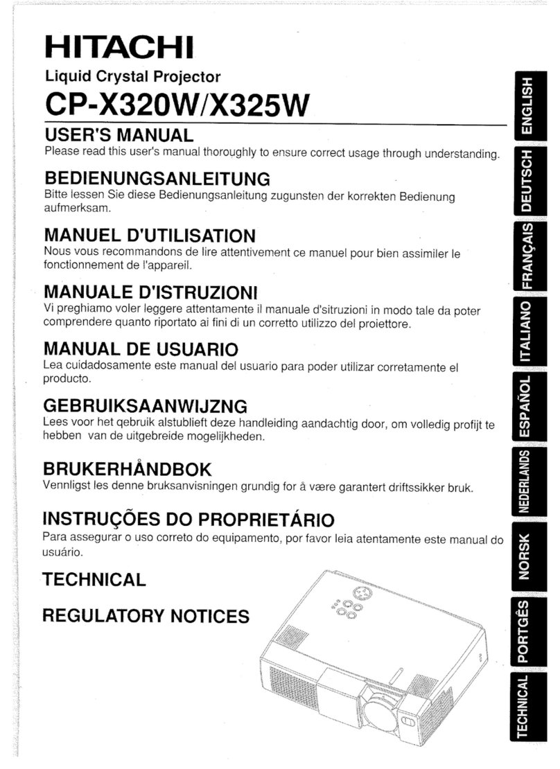 Hitachi CP-X320W user manual