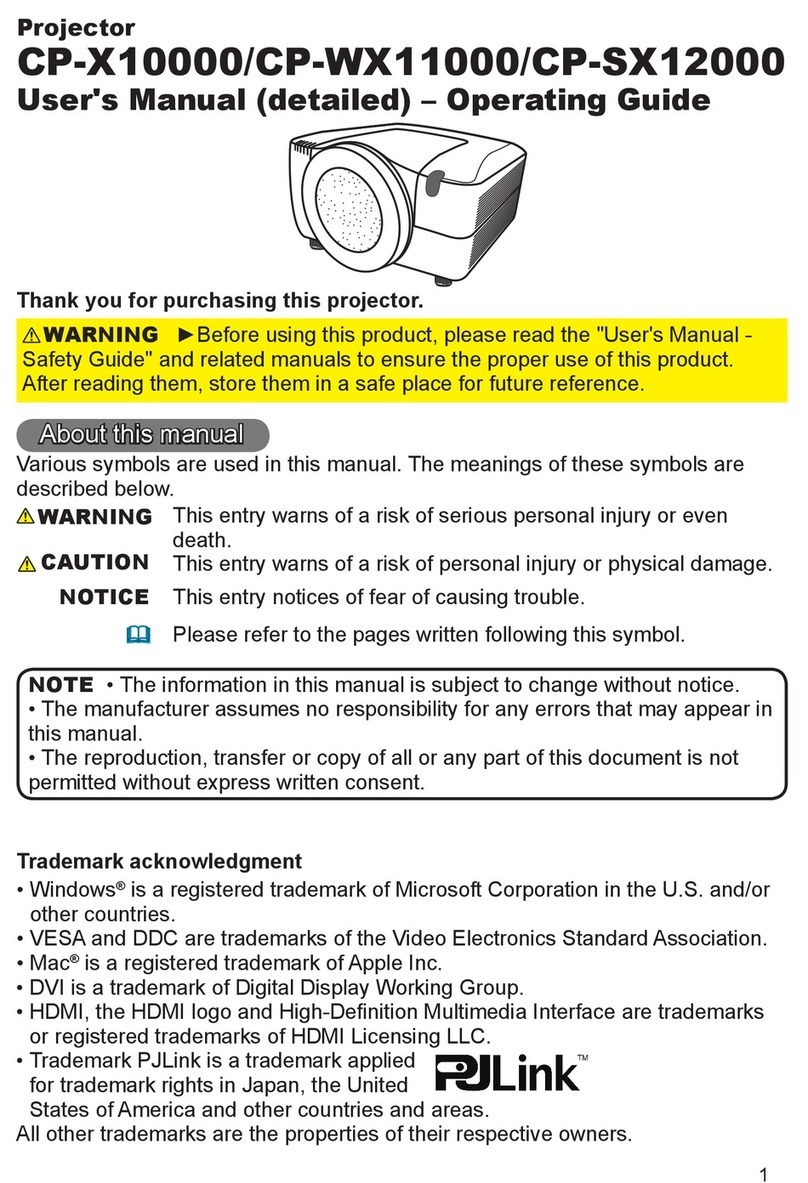 Hitachi CP-SX12000 user manual