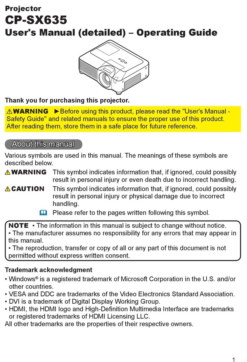 Hitachi CP-SX635 - SXGA+ LCD Projector Technical Document