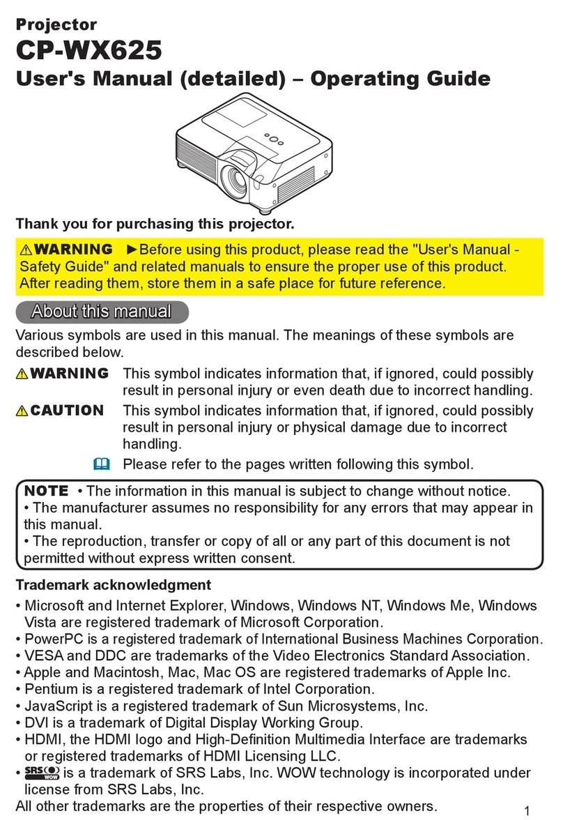 Hitachi CP-WX625 Technical Document