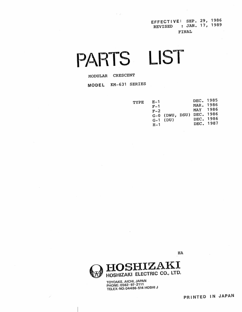 Hoshizaki KM-631DSU User manual
