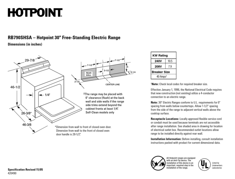 Hotpoint RB790SHSA User manual Hotpoint RB790SHSA User manual