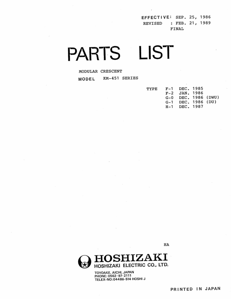 Hoshizaki KM-451DU User manual