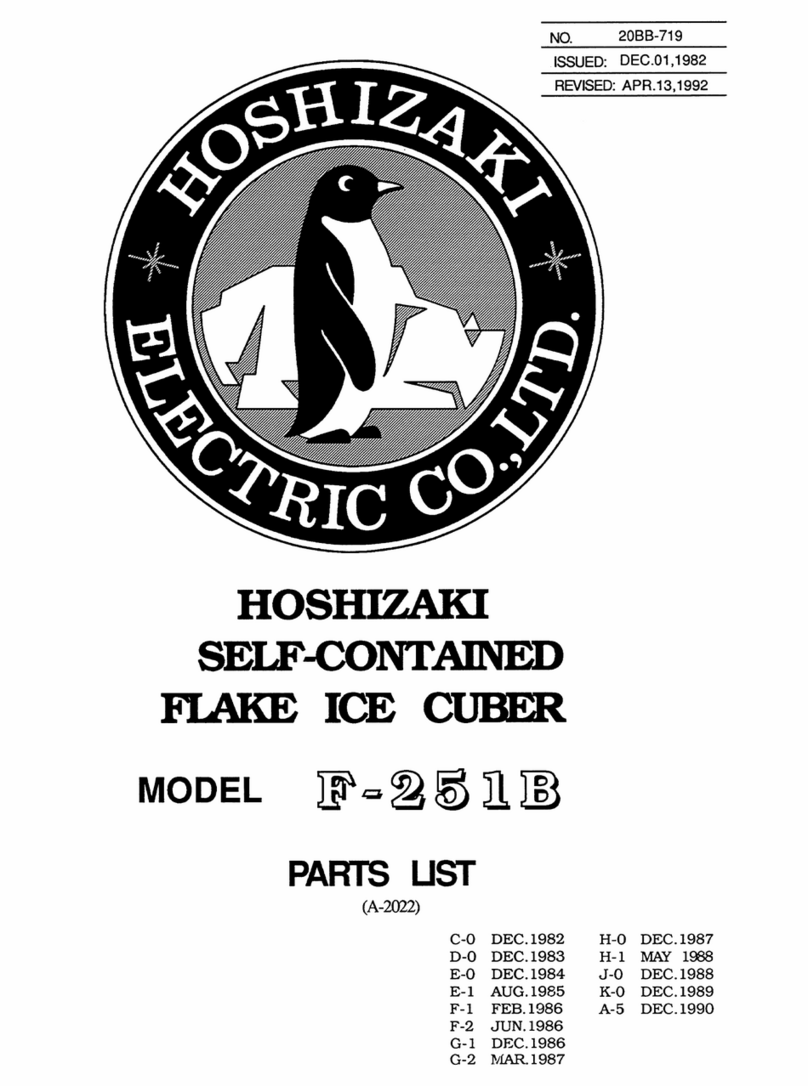 Hoshizaki F-251B parts list