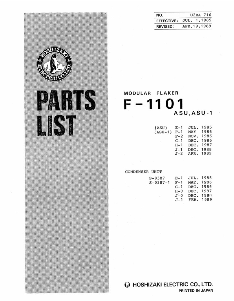 Hoshizaki F-1101 User manual