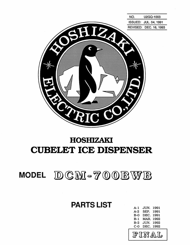 Hoshizaki DCM-700BWB User manual