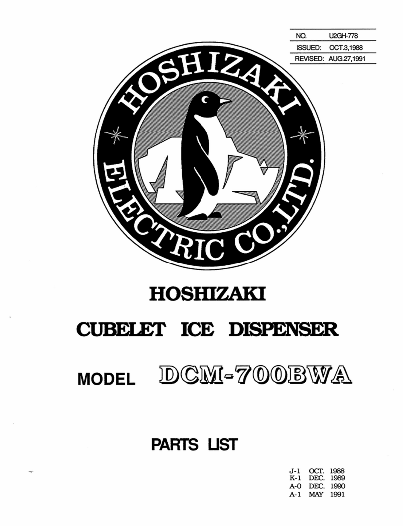 Hoshizaki DCM-700BWA User manual