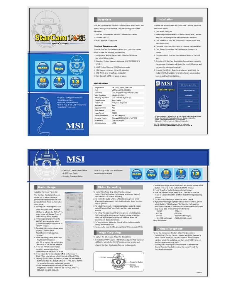 MSI StarCam Clip User manual