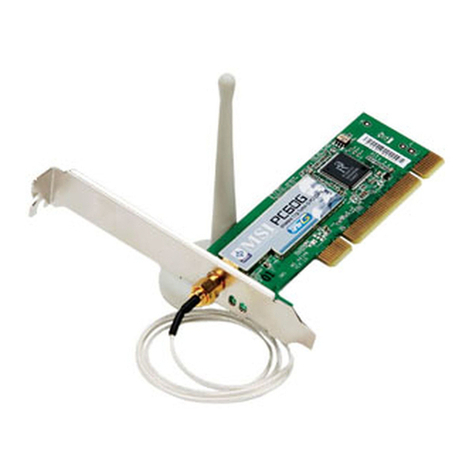 MSI PC60G - Super G 802.11BG Wireless Pci 64 Bit Xp Compliant Turbo... Quick installation guide