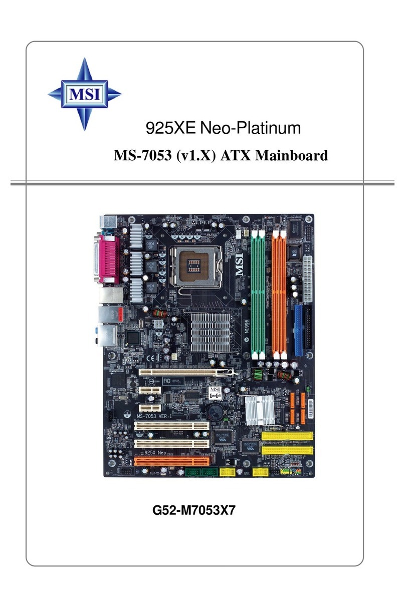 MSI 925XE Neo Platinum User manual