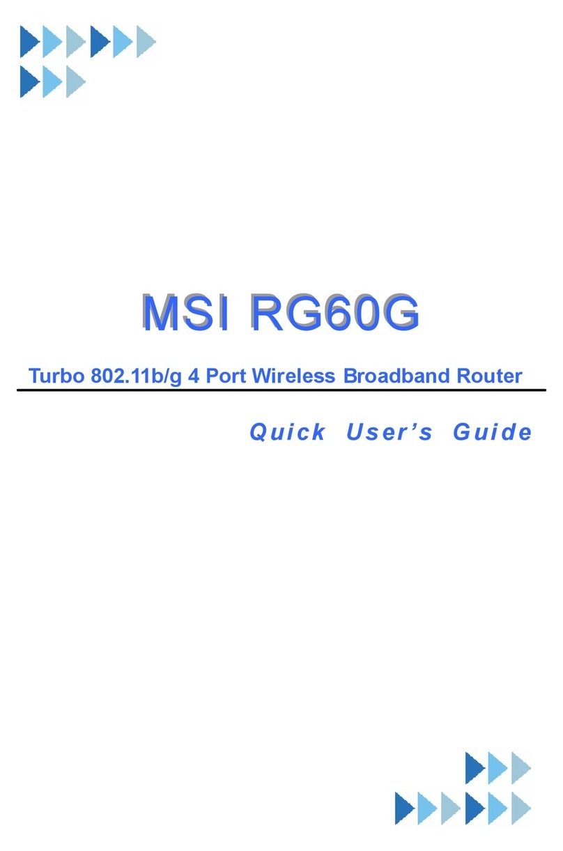 MSI RG60G - Wireless Router Instruction manual