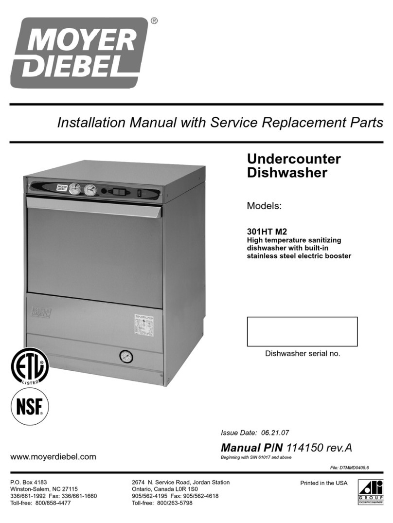 Moyerdiebel 301HT Installation manual with Service Replacement Parts
