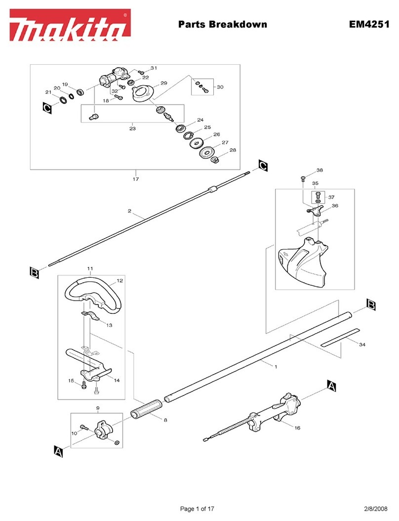 Makita EM4251 Parts Breakdown