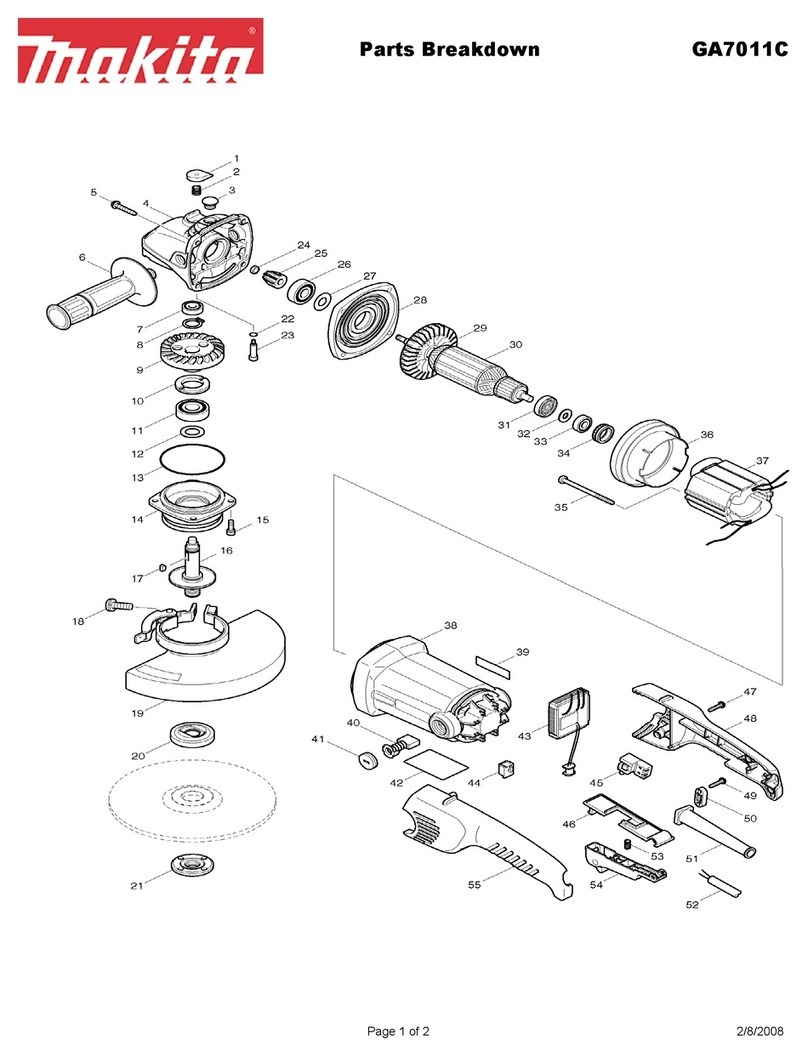 Makita GA7011C Quick start guide