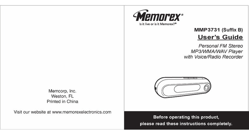 Memorex MMP3731 User manual Memorex MMP3731 User manual