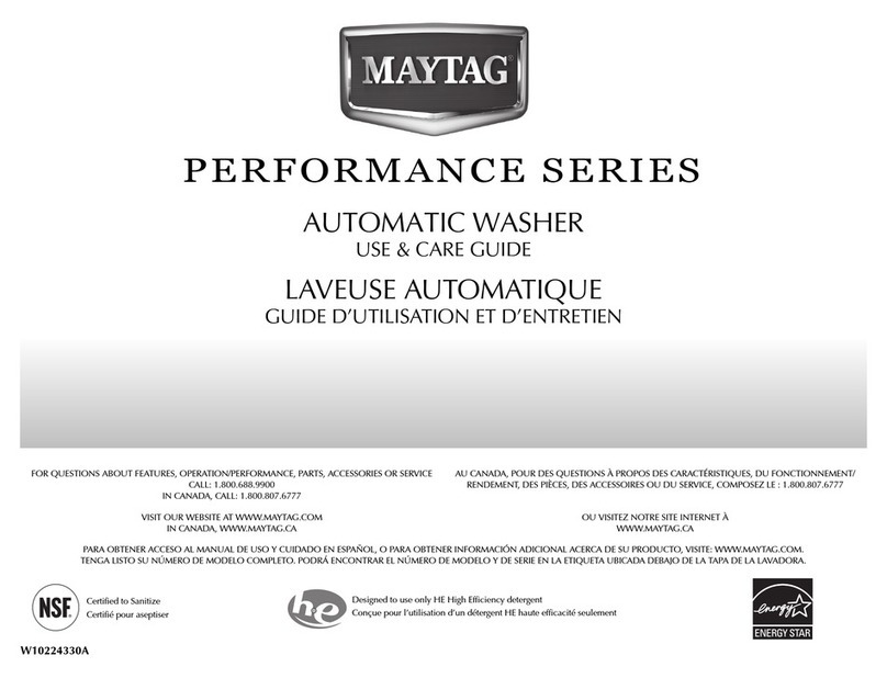 Maytag MHWZ400TB - Epic Series 3.7 cu. Ft. Front-Load... User manual