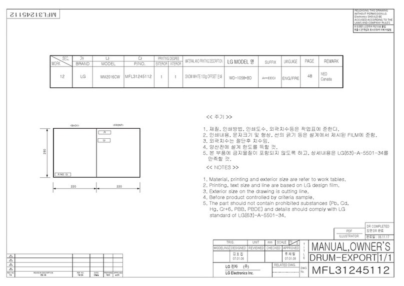 LG WM2016C User manual