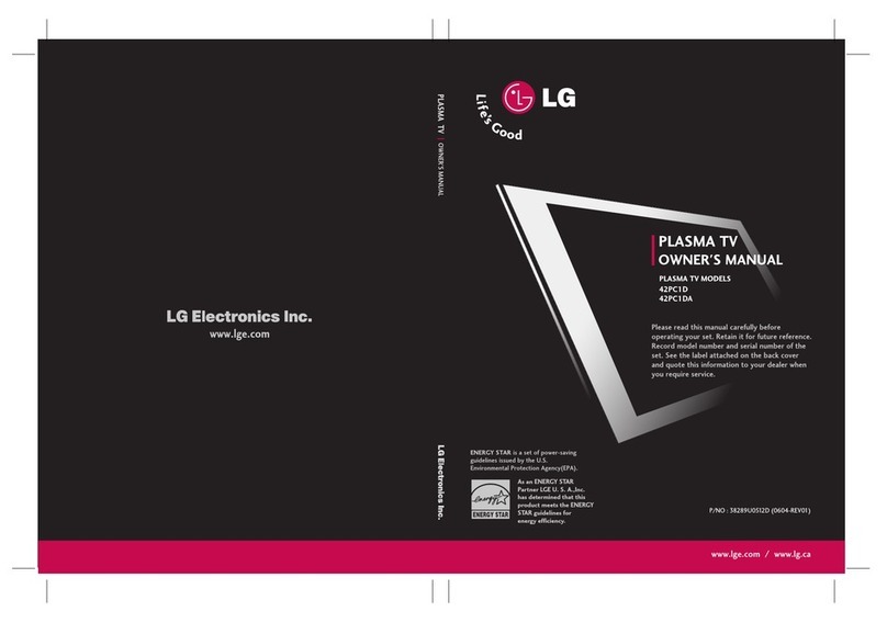 LG 42PC1D Series owner's manual