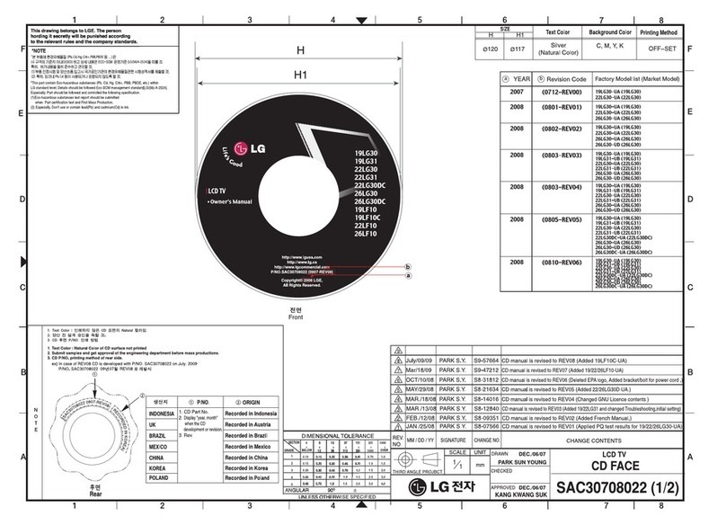 LG 26LF10 - 720p LCD HDTV User manual