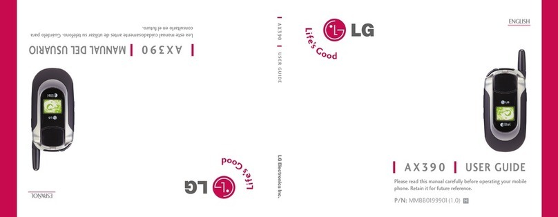 LG AX390 -  Cell Phone User manual