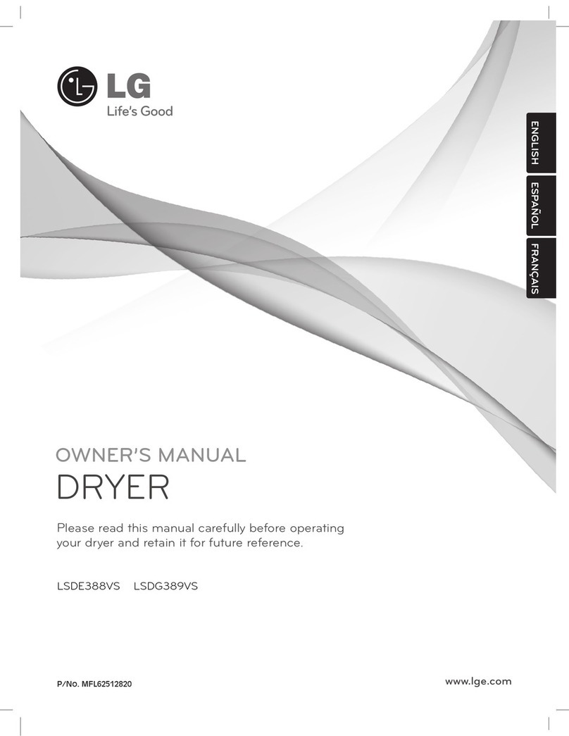 LG SteamDryer LSDG389VS User manual